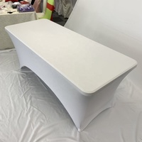 Vente chaude Rectangulaire Spandex Table Couverture Stretch Polyester Nappe pour mariage banquet fête hôtel restaurant