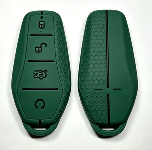 เคสกุญแจรถยนต์ซิลิโคนแบบสี่ปุ่มสำหรับ <span class=keywords><strong>BYD</strong></span> Yuan Plus <span class=keywords><strong>Atto</strong></span> <span class=keywords><strong>3</strong></span> Dolphin สีส้มลายรังผึ้งพร้อมที่จับด้านข้าง ปลอกกุญแจอัจฉริยะ - Product Image 4
