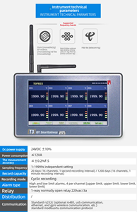 Enregistreur de température sans fil multicanal de type hôte Toprie 4G pour l'<span class=keywords><strong>Internet</strong></span> des objets (IoT) - Product Image 3