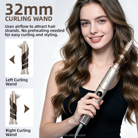 Secador de Pelo 8 en 1 Desmontable con Aire Caliente, Peine Estilizador de Alta Velocidad, Cepillo Eléctrico Multifuncional para Secar el Cabello