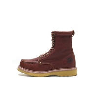 Bottes de travail pour hommes en acier, sur mesure, en cuir pleine fleur, chaussures de sécurité pour hommes, vente en gros