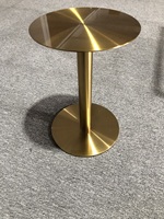 Table d'appoint/finale moderne en acier inoxydable, support rond commercial pour pédicure, doré, pour salon de beauté, mobilier de salon, maison, hôtel