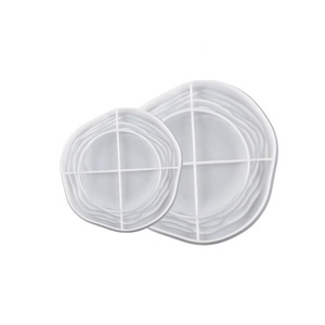 Dm711 sóng bất thường gợn sóng Epoxy nhựa món ăn lưu trữ tấm khuôn tự làm thạch cao Coaster trái cây kẹo chủ khay khuôn mẫu cho trang trí thủ công - Product Image 3