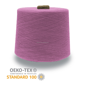 Oeko-Tex 100% <span class=keywords><strong>polyester</strong></span> vòng quay sợi <span class=keywords><strong>NE</strong></span> 20/1 <span class=keywords><strong>30</strong></span>/1 màu sắc cho vớ máy dệt kim và dệt - Product Image 3