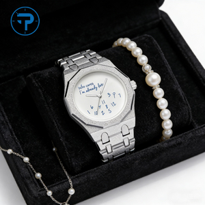 Reloj de pulsera de cuarzo para hombre, de aleación, 45 mm, con esfera DIY, resistente al agua, venta al por mayor, Who Cares I AM Already Late - Product Image 1