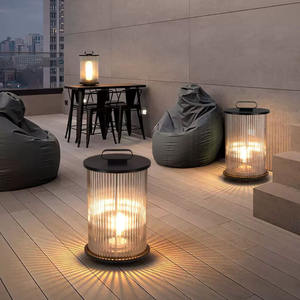 Lámpara minimalista moderna para patio, lámpara <span class=keywords><strong>de</strong></span> pie para Villa, jardín, ahorro <span class=keywords><strong>de</strong></span> energía Solar, terraza, balcón, lámpara <span class=keywords><strong>de</strong></span> césped - Product Image 1