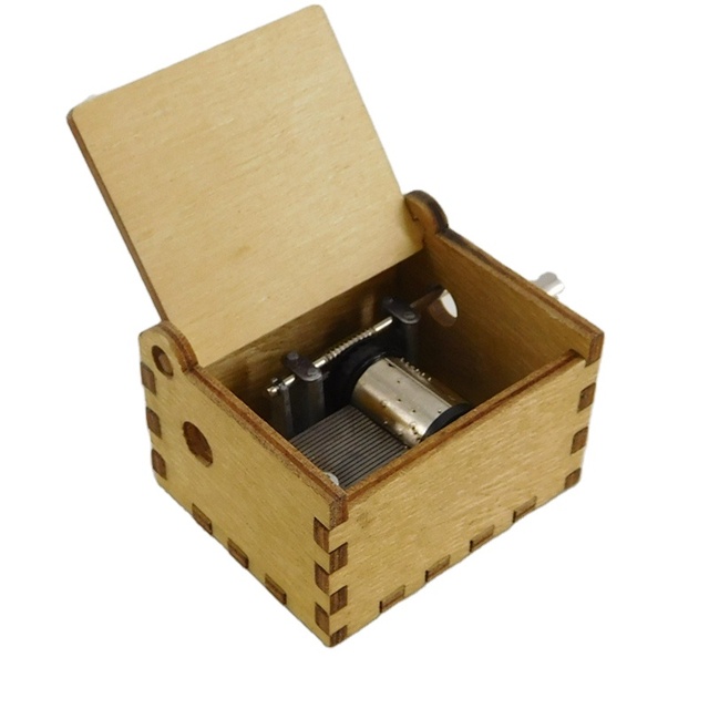 China Superior Quality Hand Crank Poplar Plywood Custom Mini Multi-functional Save Space Music Box 120S Melodious Clear Sound