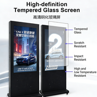 Pantalla Publicitaria Digital LCD Comercial de 55 Pulgadas, IP65, con Pantalla Táctil, para Exteriores, con Soporte de Pie, Kiosco Android para Centros Comerciales