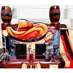 Castillo Inflable Vaquero del Oeste, Combo de Casa de Brinco con Tobogán con Temática del Oeste para Fiestas Infantiles - Product Image 2