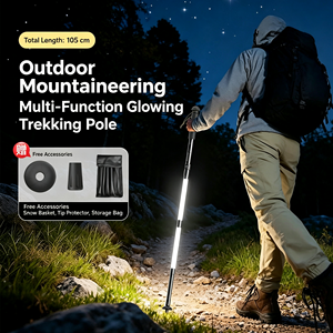 Bastón de Trekking Plegable de Aleación de Aluminio de 3 Secciones Ajustable con Mango de EVA y Sistema de Bloqueo Rápido para Senderismo - Product Image 2
