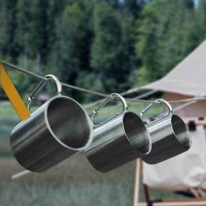 Thermos de Camping 220ml, Mugs pour l'extérieur, en acier inoxydable, avec poignée, à vis, nouvelle collection - Product Image 5