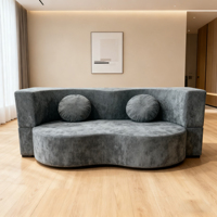 Juegos de Muebles de Sala de Estar de Estilo Vintage Personalizables al por Mayor, Sofá Cama Plegable, Compacto y Lujoso, Relleno de Esponja