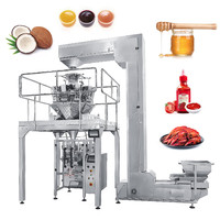 Pain de maïs Vertical automatique, remplissage de liquide sans air, poids de fruits secs et desséchants, Machine d'emballage pour beurre de cacahuètes