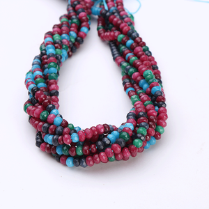 Cuentas de Piedras Preciosas Sueltas de Ojo de Gato y Ágata de Piedra Lunar Arcoíris en Venta, Mineral Pulido de 8 mm, Ojo de Gato Azul y Piedra Lunar de 3 mm - Product Image 3