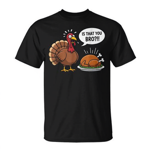 Camiseta con humor de Acción de Gracias de Cheeky Turkey Day, color negro, unisex, talla M para adultos - Product Image 2
