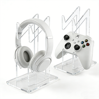 Support d'affichage transparent pour manette de jeu en acrylique à 2 niveaux pour ordinateur de bureau