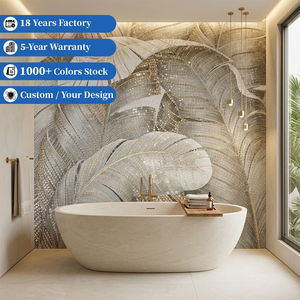 Phong cách hiện đại cổ sang trọng làm bằng tay nghệ thuật khảm đá cẩm thạch Đá ThủY Tinh khảm tường và gạch lát sàn với tính năng sàn gỗ — ảnh 1