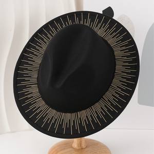 2025 nouvelle main impression fête hommes femmes mode Graffiti daim feutre Jazz Panama goth <span class=keywords><strong>chapeau</strong></span> Fedora feutre <span class=keywords><strong>borsalino</strong></span> Trilby Gangster chapeaux - Product Image 4