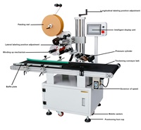 Machine de dépose d'étiquettes autocollantes à commande PLC, appareil entièrement automatique, économie d'énergie, produit populaire