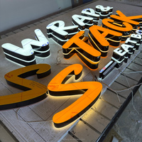 Enseigne murale personnalisée en métal, signalétique en acier inoxydable, logo d'entreprise 3D personnalisé pour bureaux et commerces