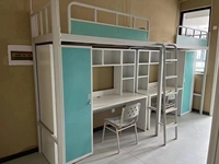 Appartements d'école de haute qualité dans un style classique Dortoir de faculté Lits superposés en métal Lits avec bureau d'étude et casiers Lit superposé