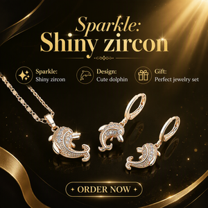 Sommer Neuzugang beliebter Schmuck amerikanisch 18k Zirkon vergoldet Schmuck-Sets für Kinder - Product Image 1