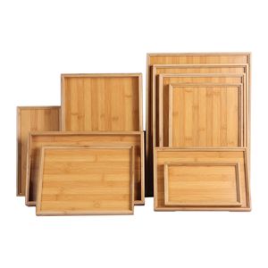 Plateau rectangulaire en bambou « Arbre d'amour millénaire » avec personnalisation du logo pour le service du thé et la pâtisserie - Product Image 5