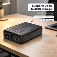 Serveur de stockage cloud privé NAS 30 To, accès à distance, lecteur multimédia home cinéma HD 1080P, boîtier de disque dur SATA HDD SSD