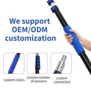 Mở Rộng Cực Nhôm 12ft Để 24ft Kính Thiên Văn Que Trái Cây Picker Lau Bàn Chải Dài Xử Lý Có Thể Điều Chỉnh Nhôm Nối Dài Cực - Product Image 6