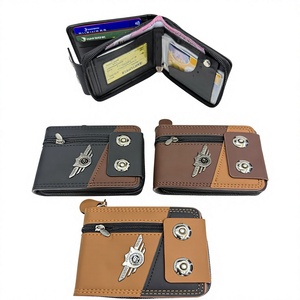 Cartera de cuero genuino de vaca con cremallera completa Horse – Tarjetero seguro de primera calidad - Product Image 1
