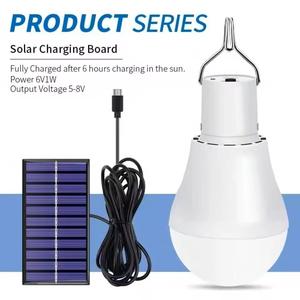 Lampe solaire de camping LED 5000K lumière du jour, étanche IP65, certifiée CE, à intensité variable avec panneau solaire et câble de 3,5 m pour utilisation extérieure suspendue - Product Image 2