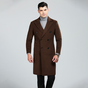 <span class=keywords><strong>Cappotto</strong></span> Lungo Trench da <span class=keywords><strong>Uomo</strong></span> di Alta Qualità, Invernale e Caldo, in Vera Lana e Cachemire - Product Image 3