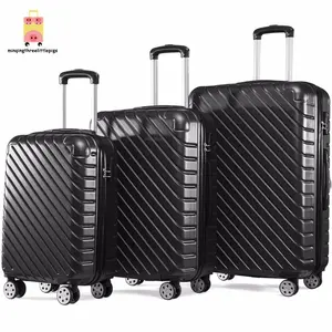 Fabbrica OEM ODM personalizzato stile classico 4 pezzi dimensioni borse da viaggio in policarbonato abs set di valigie da 28 pollici