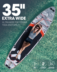 Inflatable Board SUP 11'6"*35"*6'' Surfboard Stand up Paddle for Fishing CT17 Inflatable SUP Type for Family Water Play - Product Image 4