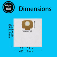 Sacs filtrants anti-odeurs en tissu non tissé haute efficacité pour aspirateur Makita VC2010L/VC2512L, usage domestique