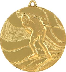 Médaille de bronze or argent personnalisée en gros Médaille de tir en <span class=keywords><strong>ski</strong></span> aux Jeux d'hiver Médaille de biathlon personnalisée - Product Image 2