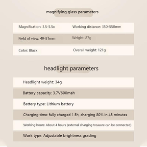 メディカルグレード拡大メガネ歯科用および外科用ループワイヤレス歯科用ループライト - Product Image 6