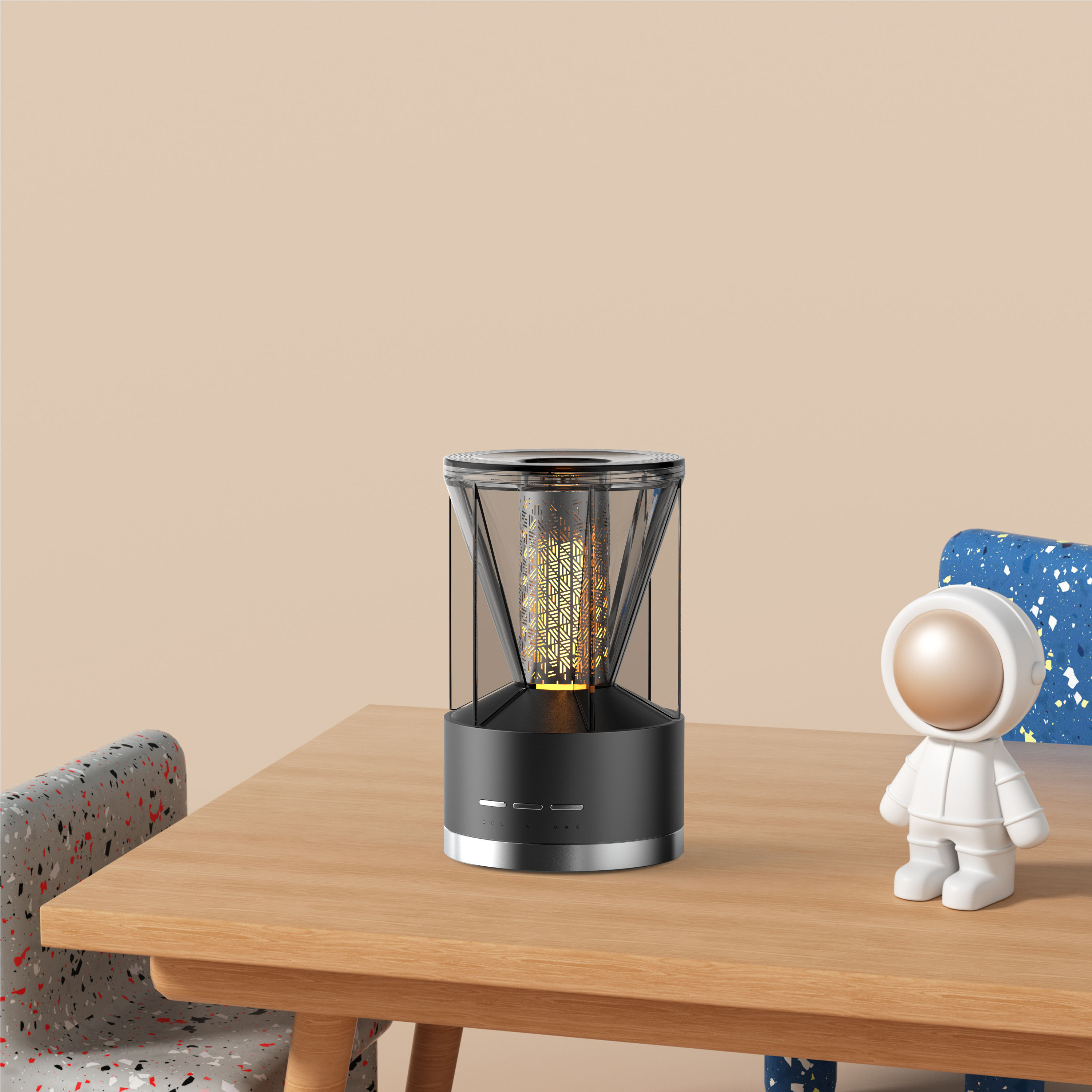 ORANGLES Portable Essential Oil Diffuser | 7-Color LED Night Light & Car Air Freshener | Wholesale Desktop Aroma Machine – orangles Qatar - angled perspective - presenting advantages - Image 4 of 6 | fits any environment | Purchase Portable Essential Oil Diffuser | 7-Color LED Night Light & Car Air Freshener | Wholesale Desktop Aroma Machine – orangles Qatar Michigan | Free Shipping ORANGLES