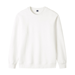 Felpa da Uomo Girocollo Oversize in Cotone Tinta Unita <span class=keywords><strong>Senza</strong></span> Cappuccio con Stampa <span class=keywords><strong>Logo</strong></span> Personalizzata per Autunno Inverno - Product Image 4