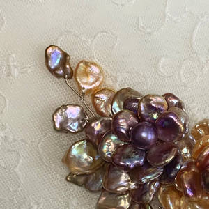 豪華なエレガントな手作り花真珠ブローチレディースジュエリー装飾カラフルな淡水真珠ウェディングパーティー - Product Image 3