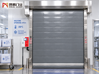 Porte rapide isolée pour entrepôt frigorifique, porte automatique thermique en PVC à enroulement rapide pour chambre froide