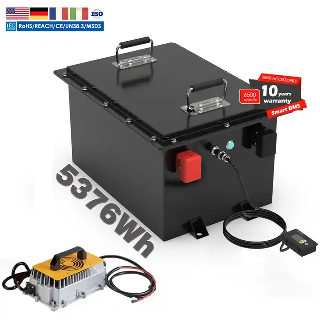 OEM ODM 48v 60v 72v 100ah 105ah 200ah Customize Size Electric Golf Cart Rechargeable Lithium Ion Battery Pack