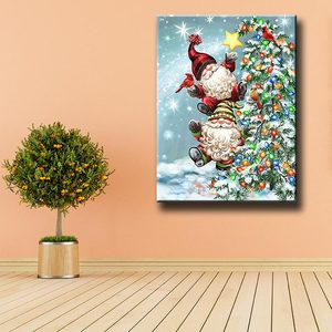 Kit <span class=keywords><strong>de</strong></span> broderie diamant 5D DIY <span class=keywords><strong>de</strong></span> Noël <span class=keywords><strong>avec</strong></span> motif Père Noël et strass AB ASF2776 - Product Image 3
