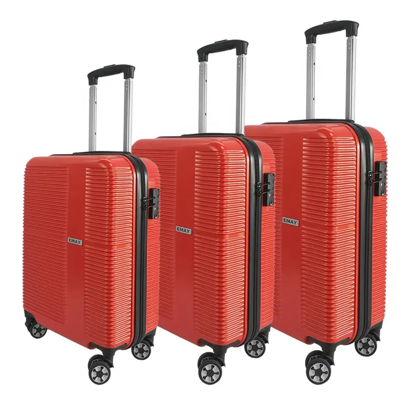 2020 Trending Aluminium Polycarbonat Trolley Koffer Roll 3 Pcs Gepäck Set Reisetaschen