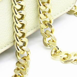 Hardware fabrica de aluminio decorativa, bolso cadena textura plana cadena de la bolsa de cadena de Metal para <span class=keywords><strong>el</strong></span> bolso - Product Image 2