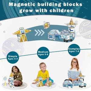 Jinxin Nouveauté : Blocs <span class=keywords><strong>de</strong></span> <span class=keywords><strong>Construction</strong></span> Magnétiques pour Enfants, Base Spatiale, Jouet Éducatif pour 3-6 Ans - Product Image 4