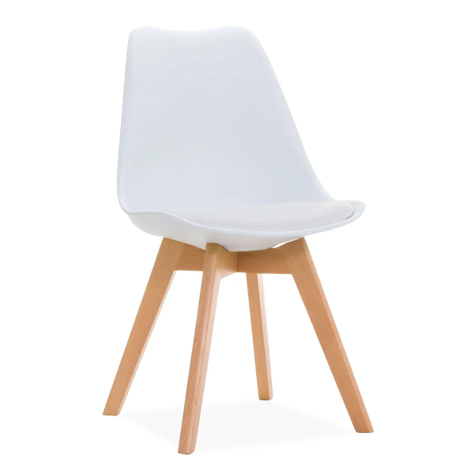 الحديثة نمط كرسي الطعام الكراسي ، قذيفة صالة كرسي من البلاستيك مع الطبيعي الخشب الساقين ، التسليم في الوقت المناسب