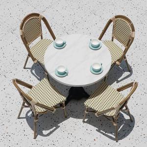 Nhà hàng pháp mây Retro di chuyển ghế Homestay sân ban công ngoài trời bàn và Ghế Nhà Hàng đồ nội thất - Product Image 3
