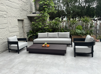 Ensemble de canapés d'extérieur tout temps design, mobilier de jardin et de terrasse, ensemble de canapés modernes en aluminium Balmain