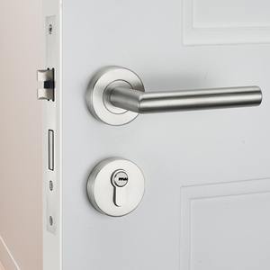 Poignée de porte à levier intérieure en acier inoxydable de conception moderne européenne de luxe moderne et minimaliste de haute qualité - Product Image 5